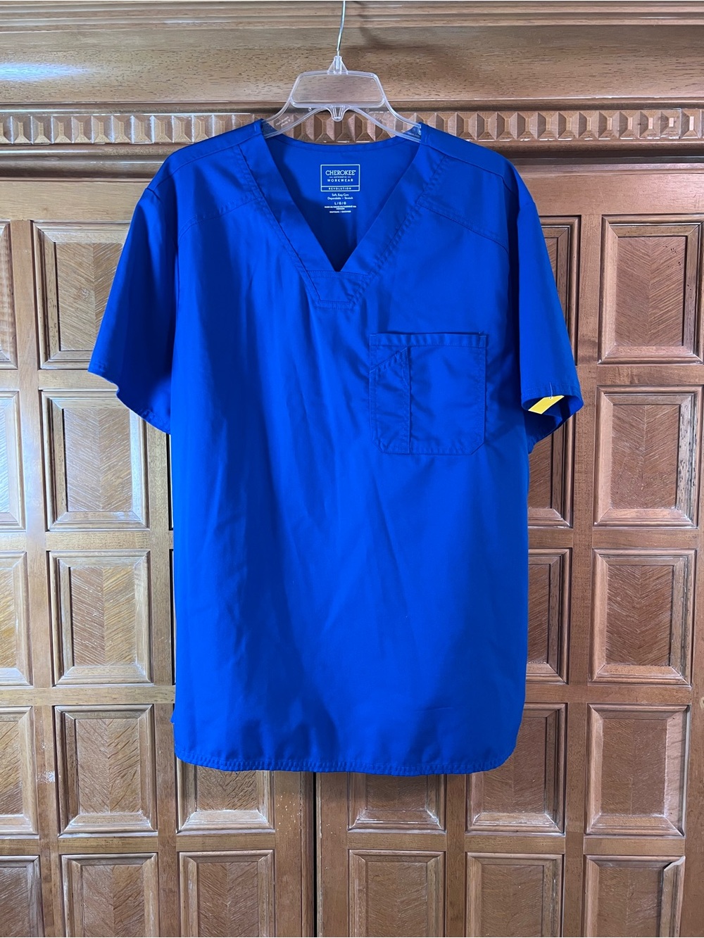 Cherokee Men’s Cobalt Blue V-Neck Scrub Top and Bottom Large Tall